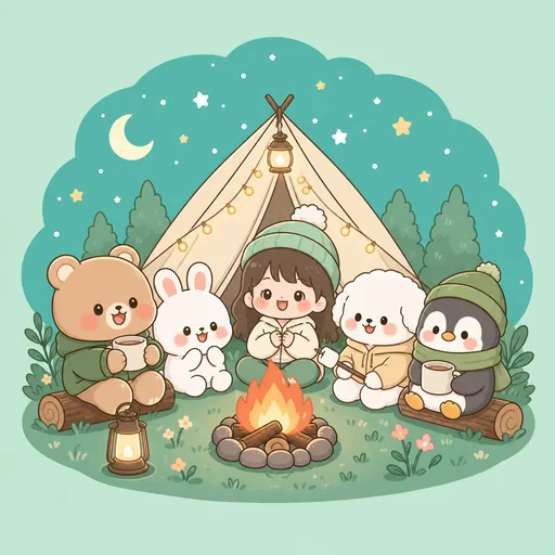 ⛺ 캠핑장 모닥불